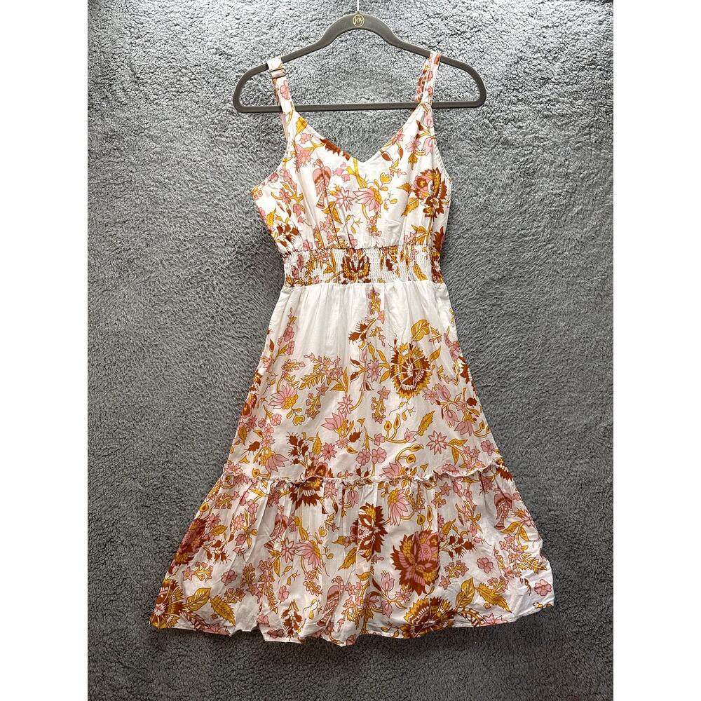 NAOO Women's Medium Sundress‎ Floral Adjustable Straps Summer Party